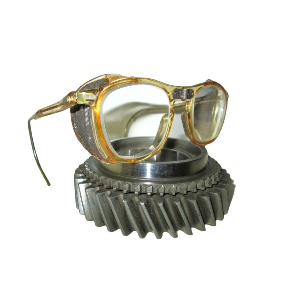 Antique Willson Contour Mesh Goggles Vtg Steampunk Old Safety Glasses Spectacles